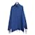 Balenciaga AW20 Suéter Azul Metálico com Bainha Envelhecida Viscose  ref.1060013