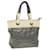 CHANEL Paris Biarritz Hand Bag Coated Canvas Silver CC Auth bs8043 Silvery Cloth  ref.1060103