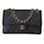 Timeless Chanel Medium Double Flap Bag Schwarz Leder  ref.1060608