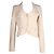 La Perla bege/ Blazer elegante creme com detalhes pretos