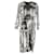 Robe mi-longue métallisée Burberry à manches longues en soie dorée  ref.1060989