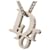Christian Dior Colar com logotipo prateado Prata Metal  ref.1061195