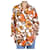 Autre Marque Camisa estampado flores marrón - talla M Castaño Naranja Algodón  ref.1061207