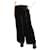 Autre Marque Pantalón ancho negro con cintura elástica - talla S Viscosa  ref.1061219