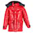 The North Face Brown Label gesteppte Daunenjacke mit Kapuze aus rotem Nylon  ref.1061378