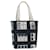CHANEL Window Line Tote Bag Canvas White Black CC Auth bs8006 Cloth  ref.1061599