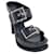 Sandálias plataforma de couro preto Alexander McQueen com fivelas prateadas  ref.1061676