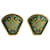 Hermès Earrings Golden Green Enamel  ref.1061699