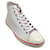 Marni White / Rosa / Schwarze klebrige High-Top-Sneaker Weiß Leder  ref.1061738
