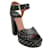 Laurence Dacade Black Leather Rosange Studded Platform Sandals  ref.1061760