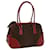 PRADA Shoulder Bag Canvas Leather Brown Red Auth am4966 Cloth  ref.1062101