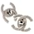 CHANEL iconic Turn-Lock Stud Earrings Silvery Steel  ref.1062239