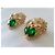 GUCCI Orecchini a clip con testa di leone e cabochon verde D'oro - vista 3