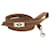 Hermès LAISSE POUR CHIEN HERMES FERMOIR KELLY CUIR TOGO GOLD LEATHER DOG LEASH Marron  ref.1062566