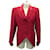 Hermès VESTE HERMES EQUITATION CAVALIERE 38 M EN LAINE ROUGE RED WOOL SUIT JACKET  ref.1062624