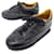 Hermès HERMES SCHUHE QUICK SneakersS 36 SCHWARZES LEDER, SCHWARZE LEDER-SNEAKERS-SCHUHE  ref.1062795