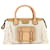 Chloé Chloe Edith Fringe Medium Day Bag in Beige Linen and Tan calf leather Leather  ref.1062800