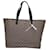 Gucci All Over Logo Shimmer Tote Bag aus braunem Canvas Leinwand  ref.1062826