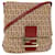 FENDI Zucchino Canvas Mamma Baguette Shoulder Bag Beige Red Auth 52738 Cloth  ref.1063340