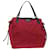 BURBERRY Shoulder Bag Nylon Leather Red Auth bs7893  ref.1063362