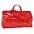 LOUIS VUITTON Monogram Vinyl Keepall Bandouliere 50 Bag Red M41416 auth 52526a Cloth  ref.1063400