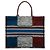 Book Tote Borsa per libri grande con bandiera francese Dior blu - vista 3
