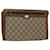 GUCCI GG PLUS Clutch Bag PVC Leather Beige Auth ti1141 Brown Synthetic Leatherette  ref.1063942