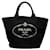 Prada Canapa Logo Bucket Tote Black Cloth  ref.1064121