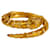 KENNETH JAY LANE Snake Rhinestone Crystals Cuff Bracelet in Gold Golden Metal  ref.1064341