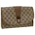 GUCCI GG Canvas Web Sherry Line Clutch Bag PVC Leather Beige Green Auth 53642 Red  ref.1064532
