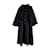 Cappotto a mantella vintage con cappuccio Yves Saint Laurent Nero Lana  ref.1064589