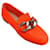 Casadei Orange Antilope Chunky Chain Loafers Leder  ref.1064746