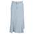 Ganni Flared Midi Skirt in Light Blue Denim Cotton  ref.1064885