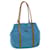 PRADA Hand Bag Nylon Light Blue Brown Auth 44988  ref.1065054
