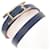 Hermès Bracelet réversible Tour doublé Behapi Cuir Veau façon poulain Bleu  ref.1065107