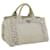 PRADA Bijoux Canapa MM Tote Bag Canvas White Auth ac1225 Cloth  ref.1065155
