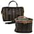 FENDI Pecan Canvas Hand Bag Boston Bag Coated Canvas 2Set Brown Black Auth hk751 Cloth  ref.1065261