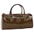 FENDI Zucchino Canvas Hand Bag Enamel Brown Auth cl569  ref.1065330