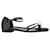 Totême Toteme Faux Pearl-Embellished Sandals in Black Satin  ref.1065441