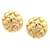 Chanel CC Clip acolchoado em brincos Brincos de metal 25.0 em boas condições Dourado  ref.1065529