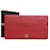 Portefeuille à deux volets en cuir Chanel Portefeuille long en cuir 6 en bon état Rouge  ref.1065532