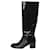 Chanel Stivali al ginocchio in vernice nera - taglia EU 38 Nero Pelle  ref.1065651