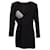 Autre Marque David Koma Mini-robe asymétrique avec soutien-gorge en cristal en lin noir  ref.1065960