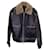Valentino Garavani Shearling Collar Aviator Jacket in Black Calfskin Leather Pony-style calfskin  ref.1065965