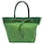 Prada Mini Shopper Cuir vernis Toile Vert Vert clair  ref.1066288