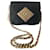 Chanel Handbags Black Gold hardware Leather Cloth Metal  ref.1066439