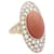 inconnue Bague, or jaune, corail et diamants  ref.1066455