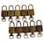 Louis Vuitton padlock 10set Gold Tone LV Auth ep1728 Metal  ref.1066492