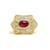 Christian Dior Anel extravagante de diamantes Ruby TDD49 US4.75 Dourado Metal  ref.1066587