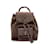 Gucci Bolsa de ombro pequena mochila vintage de camurça marrom e bambu Couro  ref.1066700